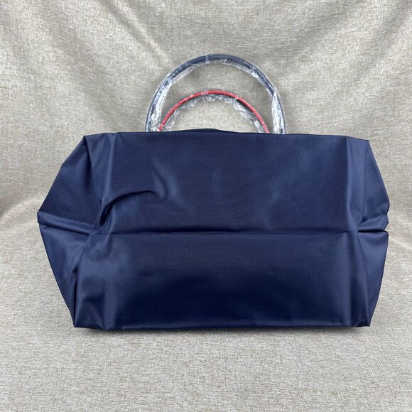 NWT Longchamp Le Pliage Original Large Shoulder Nylon Bag Tote Navy - Picture 7 of 10
